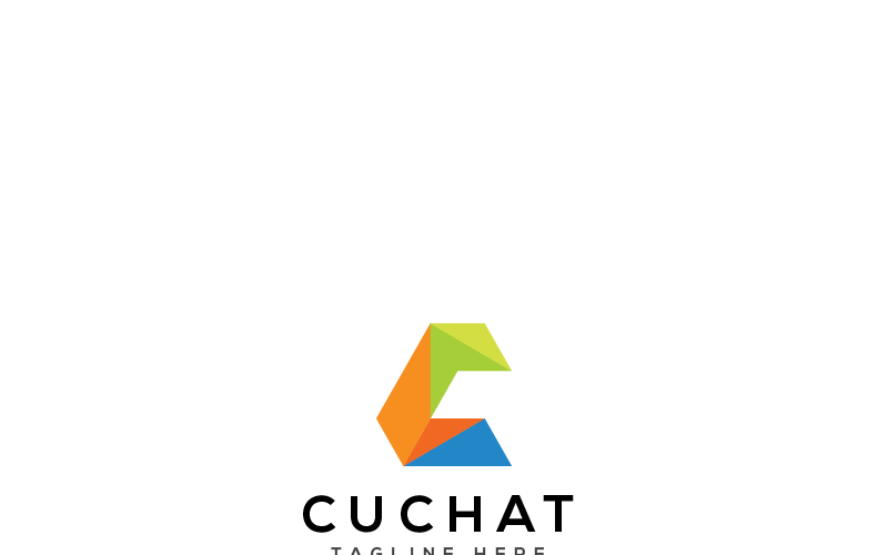 Download Шаблон логотипа "Cuchat Logo Template" / Cuchat Logo Template - Шаблон логотипа на тему графика 