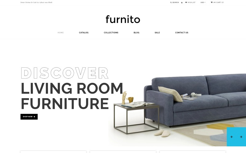 Furnito - Tienda de muebles e interiores, tema moderno de Shopify