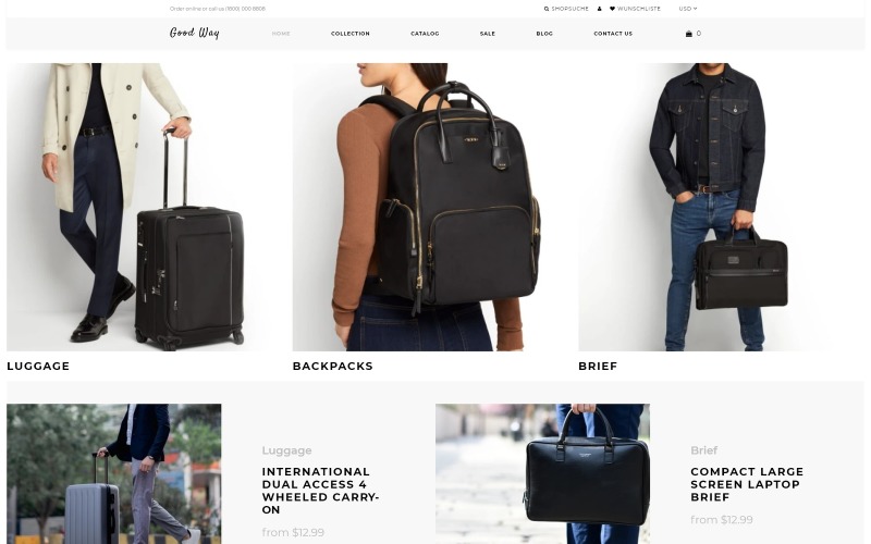 Good Way - Tema limpio de Shopify de la tienda en línea de viajes