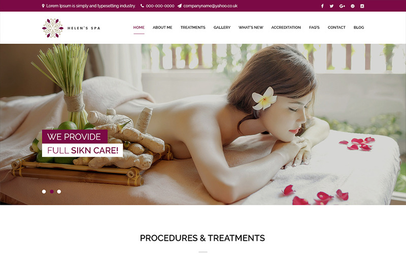 Download PSD шаблон "Helens Spa - Beauty Spa PSD Template" / Helens Spa - Beauty Spa PSD Template - PSD шаблон на тему красота beauty spa theme template psd photoshop