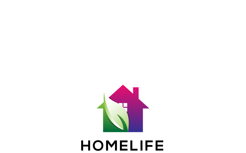 Download Шаблон логотипа "Home Life Logo Template" / Home Life Logo Template - Шаблон логотипа на тему графика 