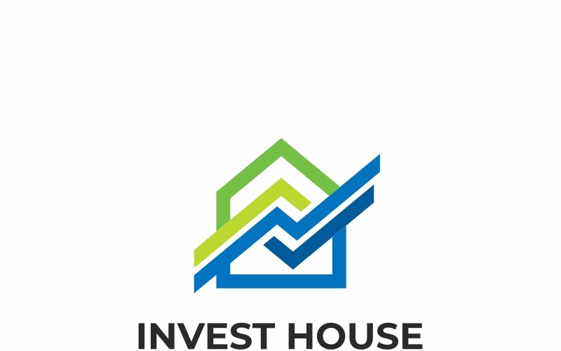 Download Шаблон логотипа "Invest House Logo Template" / Invest House Logo Template - Шаблон логотипа на тему графика agency brand branding building construction group home house housing infinity logo insurance invesment invest logotype properties property real estate