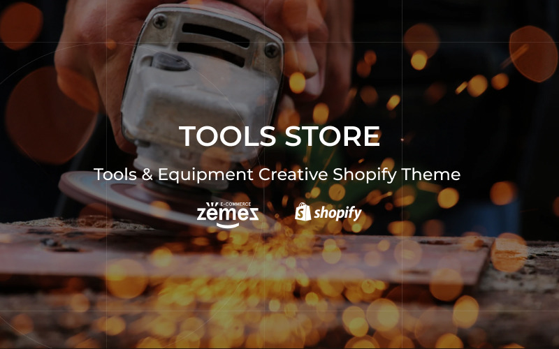 Магазин інструментів - Інструменти та обладнання Творча тема Shopify