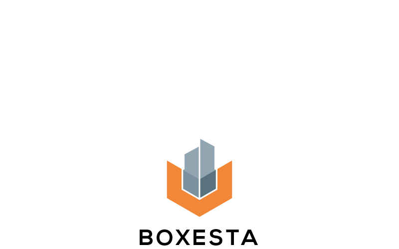 Modelo de logotipo da Boxeta