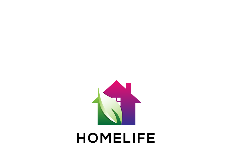 Modelo de logotipo de vida doméstica