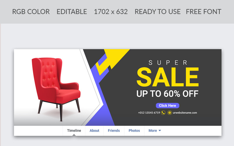 Download Шаблон для соцсетей "Sale Facebook Cover Design Social Media Template" / Sale Facebook Cover Design Social Media Template - Шаблон для соцсетей на тему графика cover design corporate elegant facebook sale ads social template fb post business fashion instagram timeline marketing web advertising modern abstract