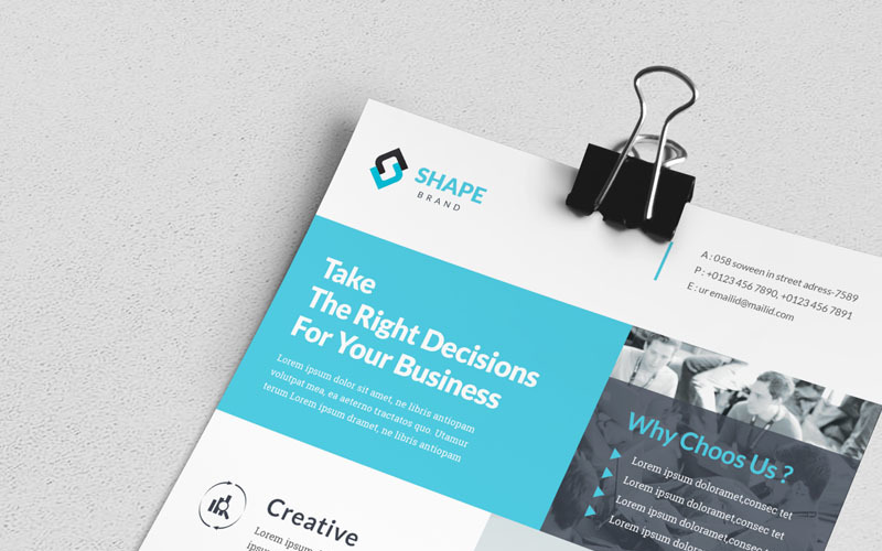 Download Фирменный стиль "Shape - - Corporate Identity Template" / Shape - - Corporate Identity Template - Фирменный стиль на тему графика flyer corporate corporate creative flyer travel business card card liflet computer internet stationery id kit blue hi-quality official symple green