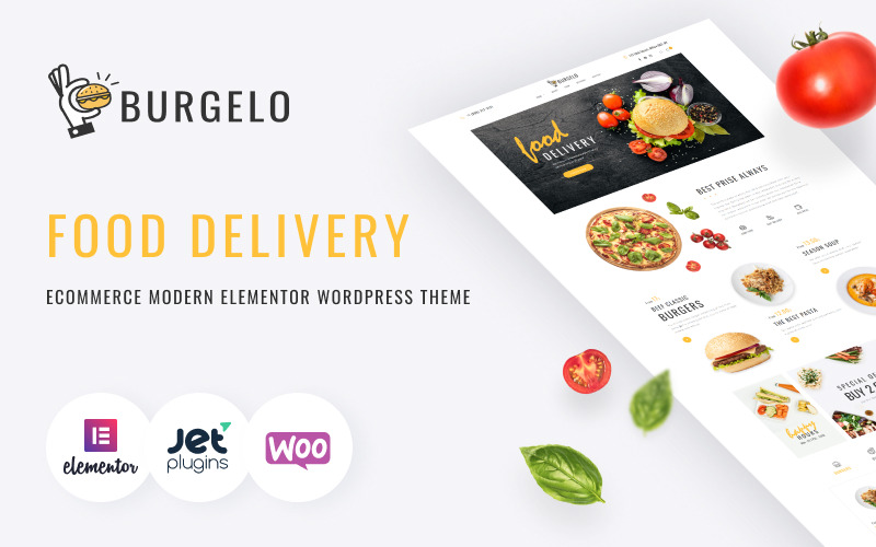 Burgelo - Food Delivery ECommerce Modern Elementor WooCommerce Theme