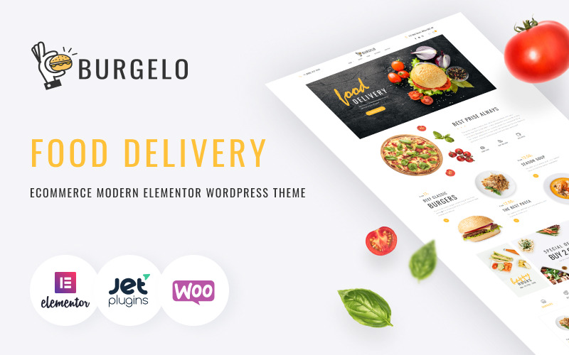 Burgelo - Lebensmittellieferung ECommerce Modern Elementor WooCommerce Theme