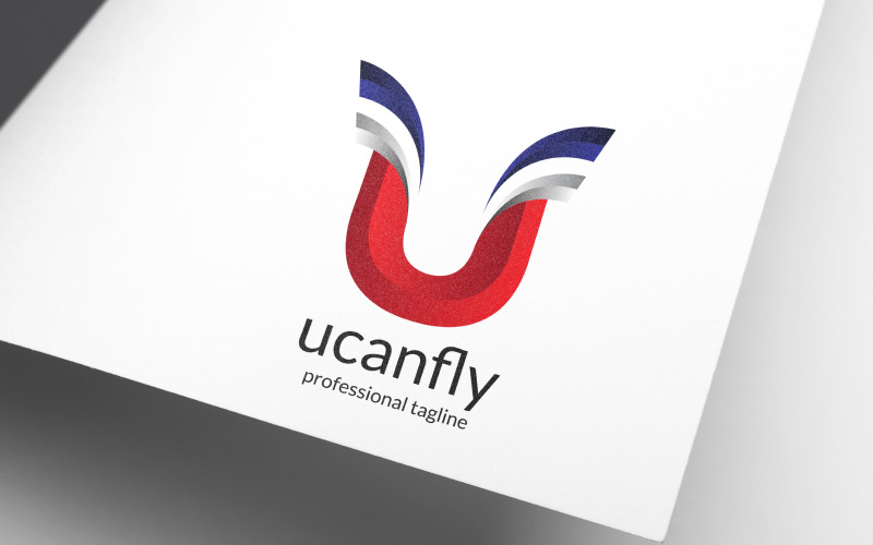 Download Шаблон логотипа "Letter U - You Can Fly Logo Template" / Letter U - You Can Fly Logo Template - Шаблон логотипа на тему графика app,logo,brand,business,chick,colorful,company,cool,creative,design,dove,fly,flying,invest,software,internet,letter,u,motivational,gaming