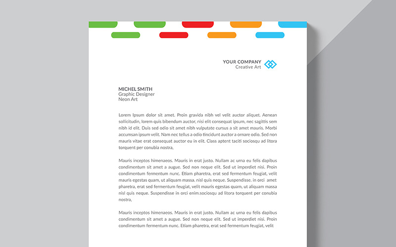 Download Фирменный стиль "Letterhead Design - Corporate Identity Template" / Letterhead Design - Corporate Identity Template - Фирменный стиль на тему графика cover page colorful letterhead abstract branding business colorful corporate creative flyer poster corporate innovative professional document template registration company identity