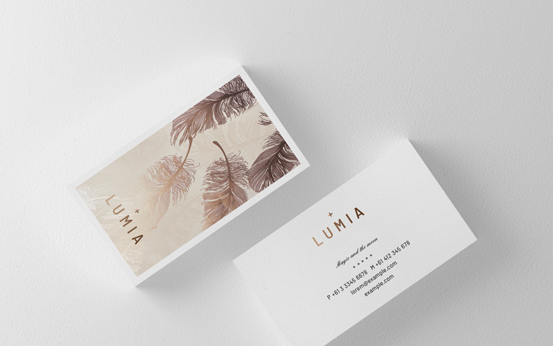 Carte de visite minimale LUMIA - Modèle d'identité d'entreprise