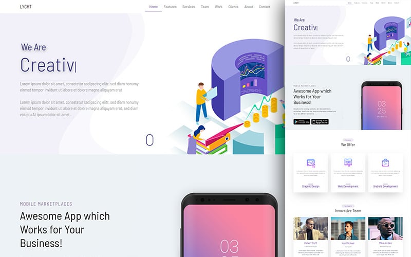 LYGHT - Multipurpose Bootstrap Landing Page Template