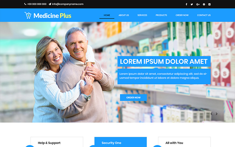 Download PSD шаблон "Medicine Plus - Medicine Shop PSD Template" / Medicine Plus - Medicine Shop PSD Template - PSD шаблон на тему аптека medicine shop theme template psd photoshop