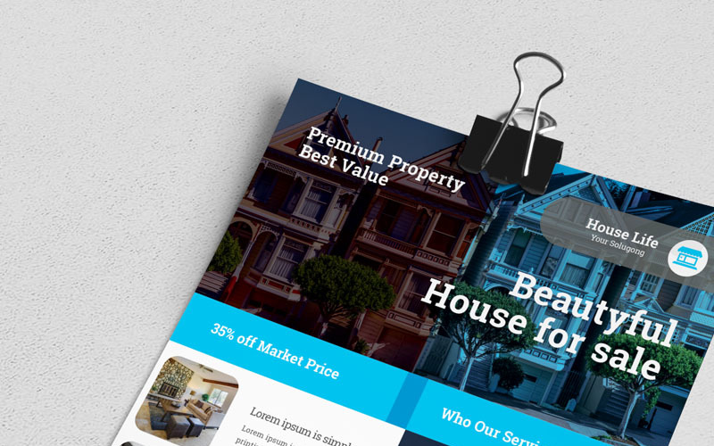 Download Фирменный стиль "Real-Estate Flyer - Corporate Identity Template" / Real-Estate Flyer - Corporate Identity Template - Фирменный стиль на тему графика flyer corporate corporate creative flyer travel business card card liflet computer stationery id kit hi-quality official symple green real estate