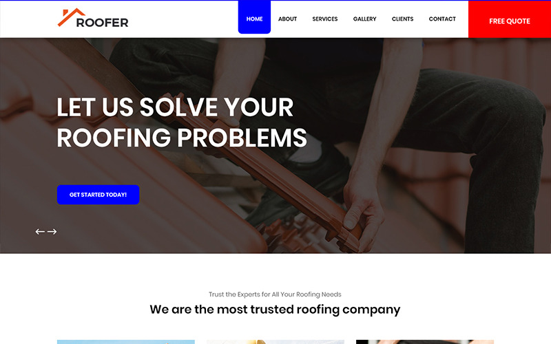 Download PSD шаблон "Roofer - Roofing Services PSD Template" / Roofer - Roofing Services PSD Template - PSD шаблон на тему кровельная компания roofing services theme template psd photoshop