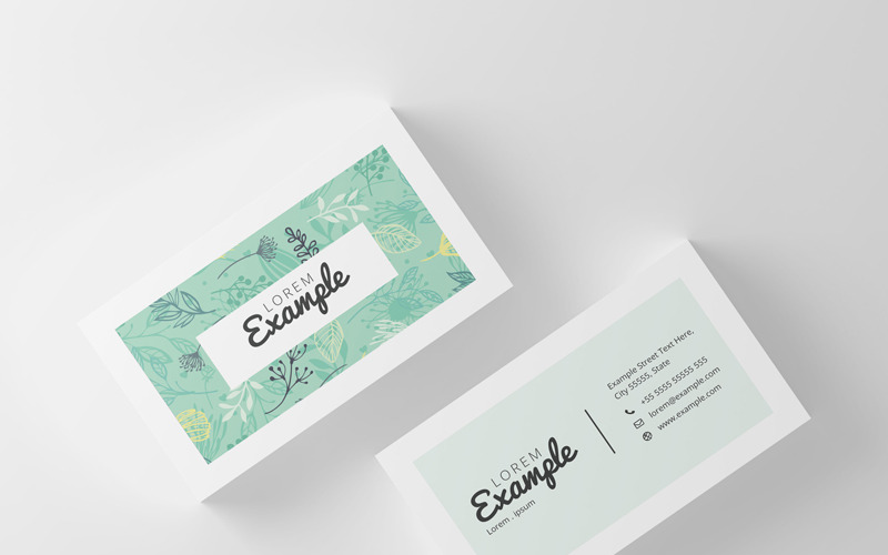 Download Фирменный стиль "Watercolor Nature Business Card - Corporate Identity Template" / Watercolor Nature Business Card - Corporate Identity Template - Фирменный стиль на тему графика business card design printable cards template minimalist minimal minimalism psd creative corporate real estate photography
