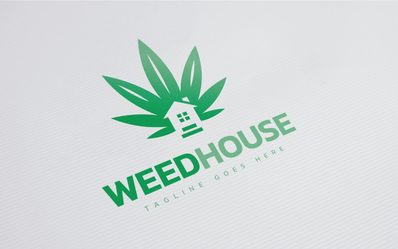 Download Шаблон логотипа "Weed House Logo Template" / Weed House Logo Template - Шаблон логотипа на тему графика cannabis,drugs,green,health,herb,herbal,home,house,leaf,logo,marijuana,medical,medicine,natural,nature,plant,smoking,therapeutic,weed