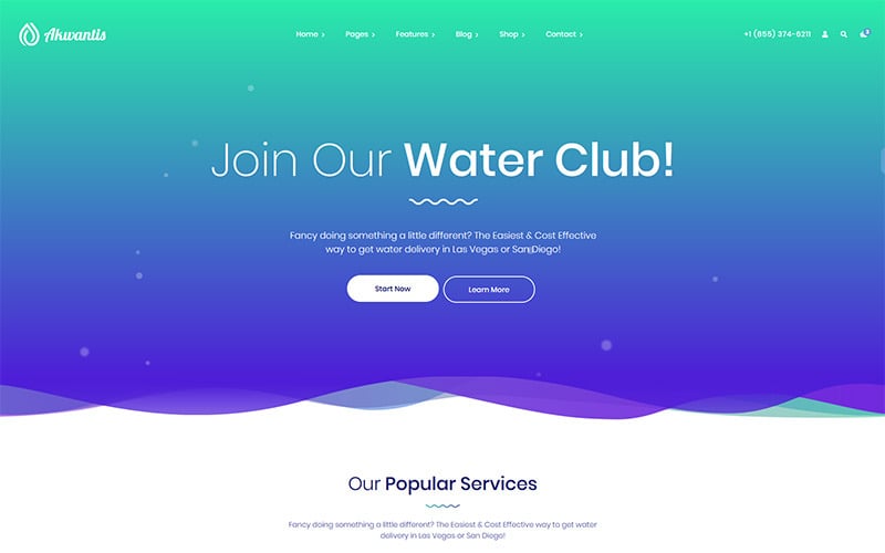 Akwantis - Bottled Water Delivery Website Template