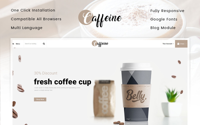 тема кофейни prestashop