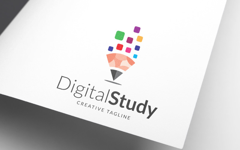 Download Шаблон логотипа "Creative Digital Study Logo Template" / Creative Digital Study Logo Template - Шаблон логотипа на тему графика book,bookmark,college,colorful,data,digital,e-learning,education,learn,learning,mobile,online,school,pixel,professional,student,study,tech,creative,internet