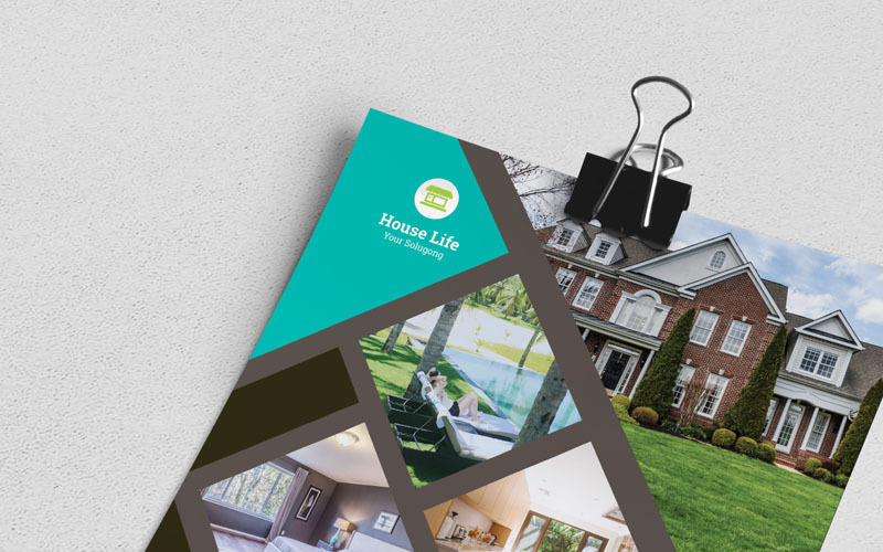 Download Фирменный стиль "House Life - Real Estate Flyer - Corporate Identity Template" / House Life - Real Estate Flyer - Corporate Identity Template - Фирменный стиль на тему графика flyer corporate corporate creative flyer travel business card card liflet computer internet stationery id kit blue hi-quality official symple real
