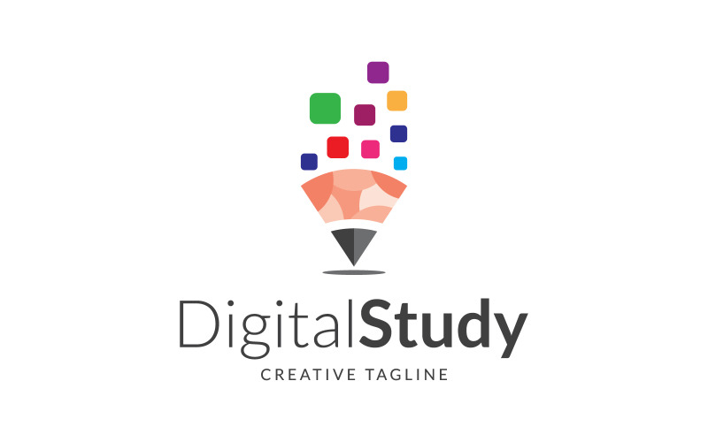 Kreatives digitales Studienlogo-Design
