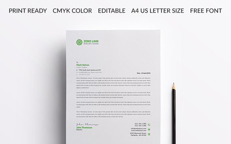 Download Фирменный стиль "Letterhead Design - Corporate Identity Template" / Letterhead Design - Corporate Identity Template - Фирменный стиль на тему графика letterhead business paper flat print company style ready to print letterhead document letter style corporation page corporate sheet presentation template