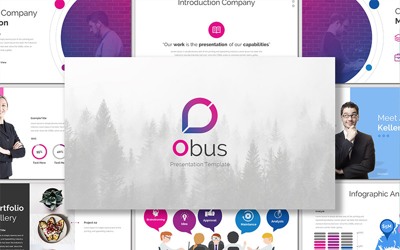 Obus - PowerPoint şablonu