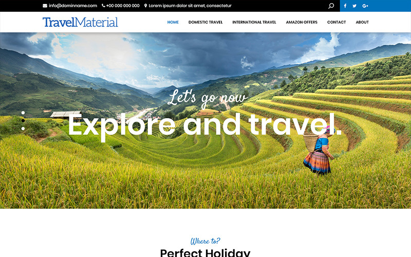 Travel Material - Travel Company PSD Template