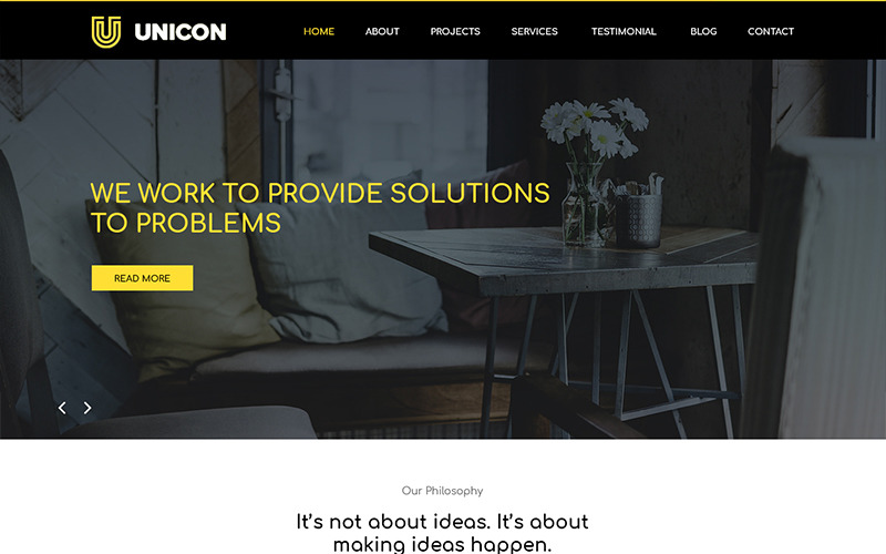 Download PSD шаблон "Unicon - Interior Design Agency PSD Template" / Unicon - Interior Design Agency PSD Template - PSD шаблон на тему дизайн интерьеров interior design agency theme template psd photoshop