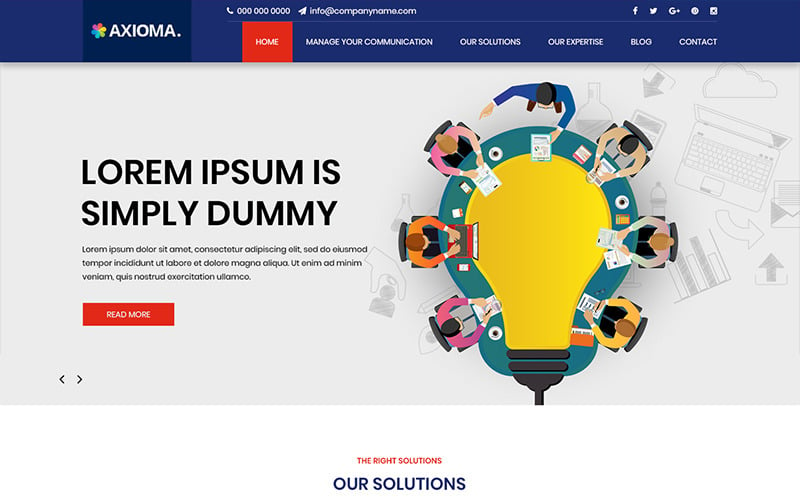 Axioma - Plantilla PSD de empresa de diseño web