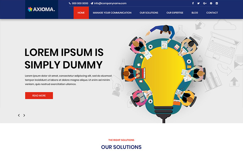 Axioma - PSD шаблон компании веб-дизайна