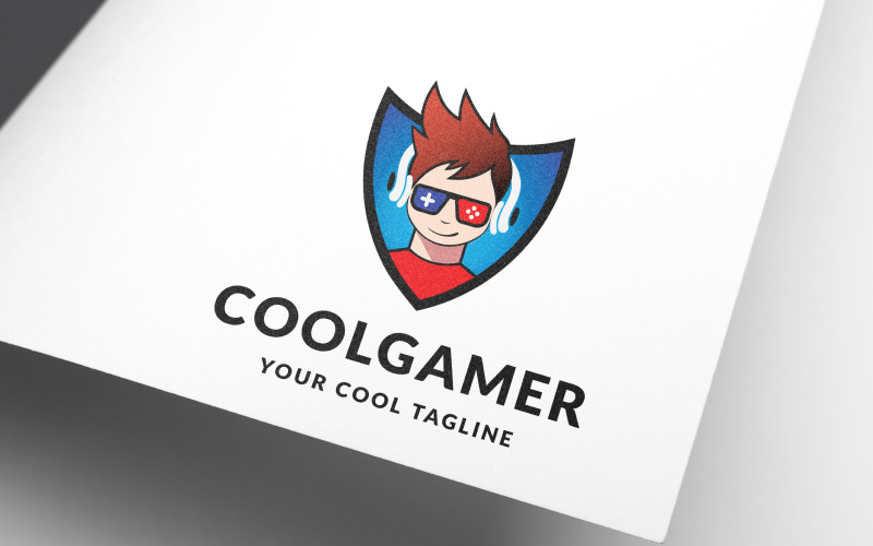 Download Шаблон логотипа "Cool Video Gamer Logo Template" / Cool Video Gamer Logo Template - Шаблон логотипа на тему графика clan,coder,cool,creative,ear,piece,game,gamer,gamers,geek,glasses,guild,headset,laptop,mascot,mobile,youtube,video,gaming,twitch