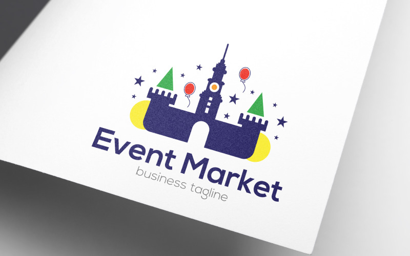 Création de logo de maison de marché d'événement