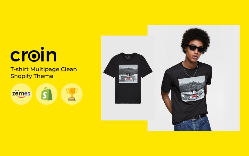 Croin - T-Shirt Mehrseitiges sauberes Shopify-Thema