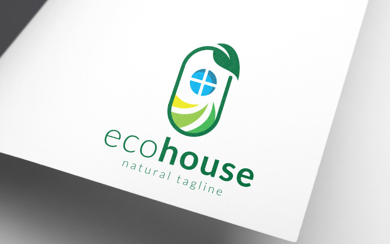 Download Шаблон логотипа "Eco Housing Logo Template" / Eco Housing Logo Template - Шаблон логотипа на тему графика eco,ecological,ecology,environment,green,leaf,power,health,healthy,food,house,modern,natural,nature,organic,real,estate,agriculture,landscaping,gardening