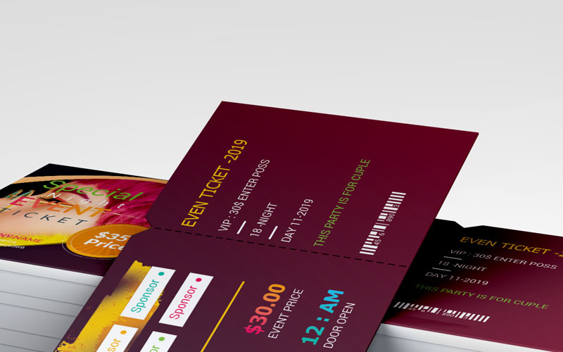 Download Фирменный стиль "Event Ticket - Corporate Identity Template" / Event Ticket - Corporate Identity Template - Фирменный стиль на тему графика ticket event liflet computer internet stationery poster id kit blue hi-quality official symple business logo professional modern art standard creative