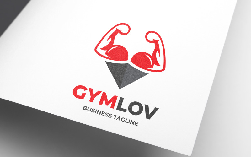 Download Шаблон логотипа "Fitness Gym Lover Logo Template" / Fitness Gym Lover Logo Template - Шаблон логотипа на тему графика aerobic,arm,athletic,body,bodybuilding,bold,company,energy,exercises,fitness,force,gears,growth,gym,logo,health,life,man,muscle,power