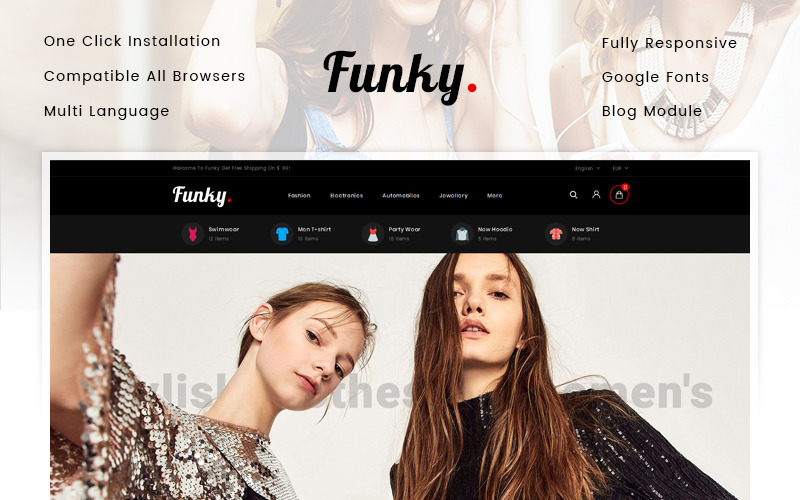 фанки магазин одежды prestashop тема