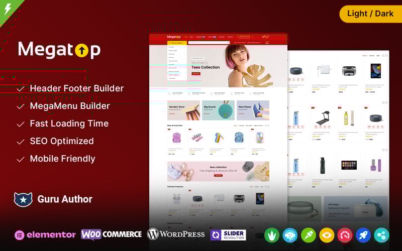 Megatop — Mega Shop и многоцелевая тема WooCommerce