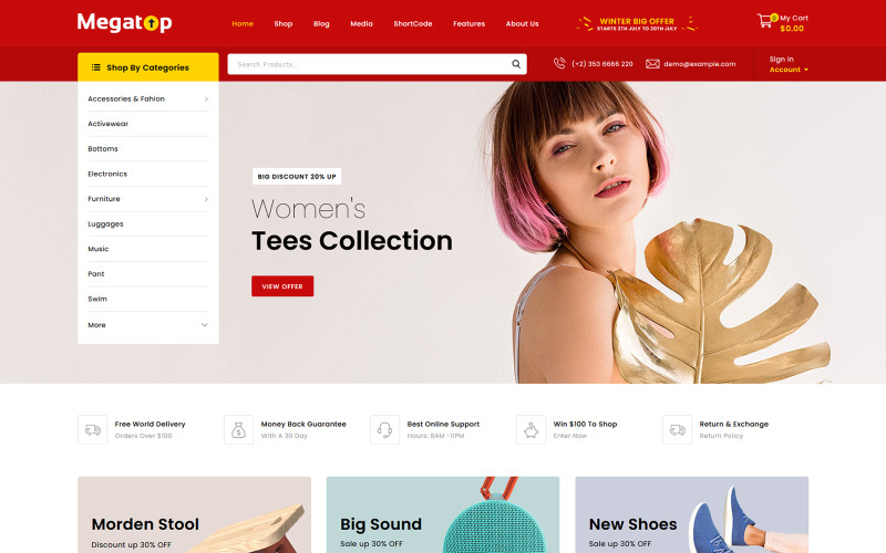 многоцелевая тема woocommerce