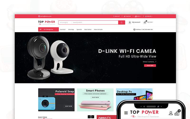 тема toptower prestashop