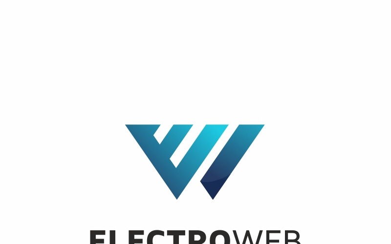 Electro Web E brief Logo sjabloon