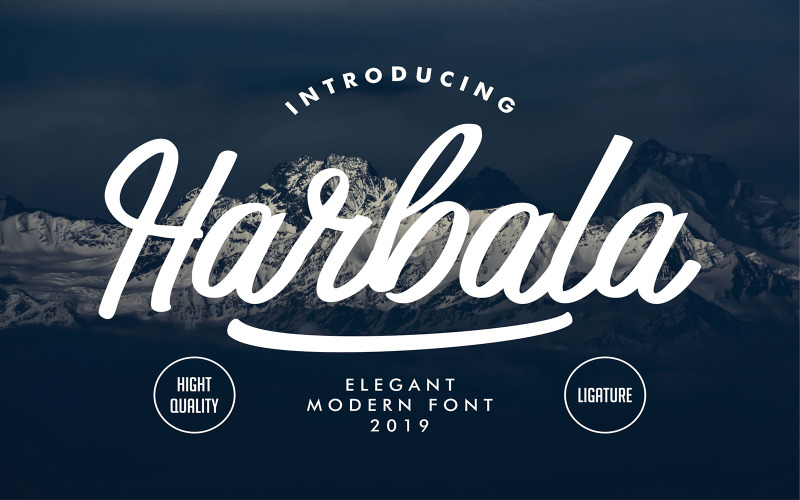 Harbala | Elegant modern kursiv typsnitt