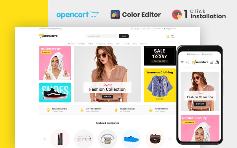 Imax Multipurpose Store OpenCart-sjabloon