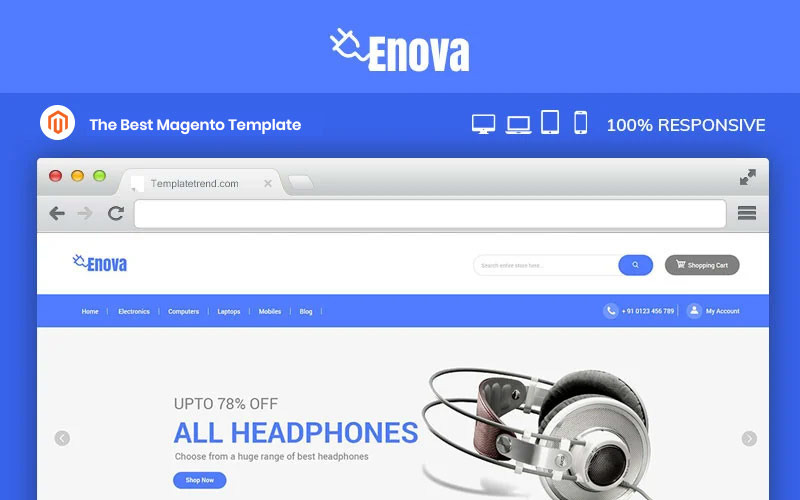Motyw Enova Electronics Mobile Magento