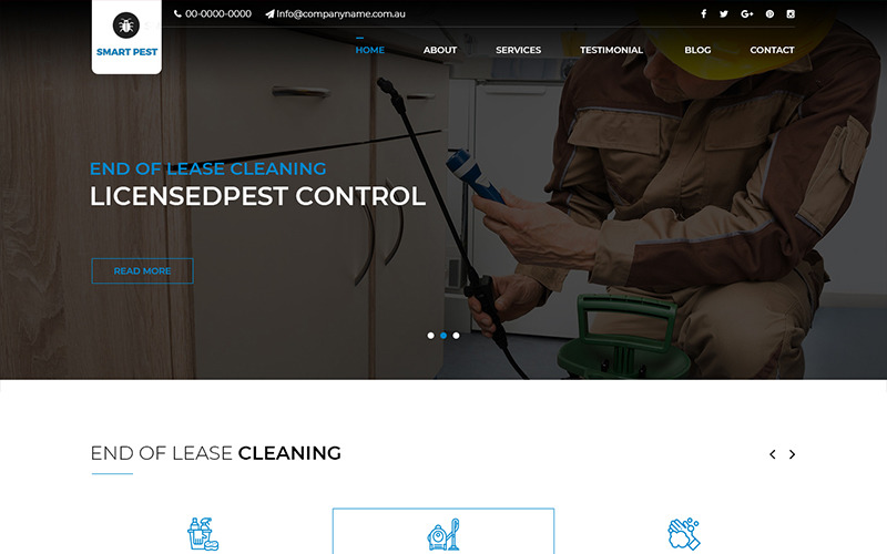 Download PSD шаблон "Smart Pest - Pest Control Services PSD Template" / Smart Pest - Pest Control Services PSD Template - PSD шаблон на тему графика pest control services theme template psd photoshop
