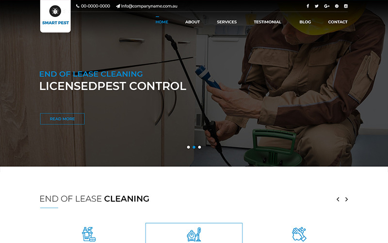 Smart Pest - Plantilla PSD de servicios de control de plagas