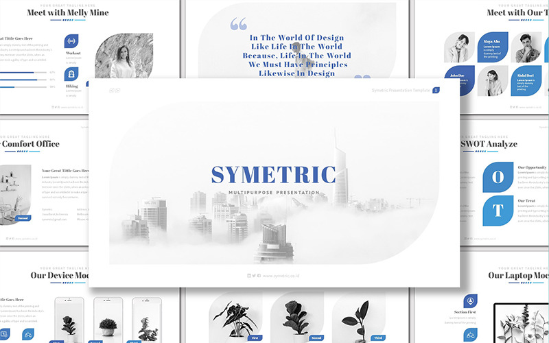 Symetrisk PowerPoint-mall